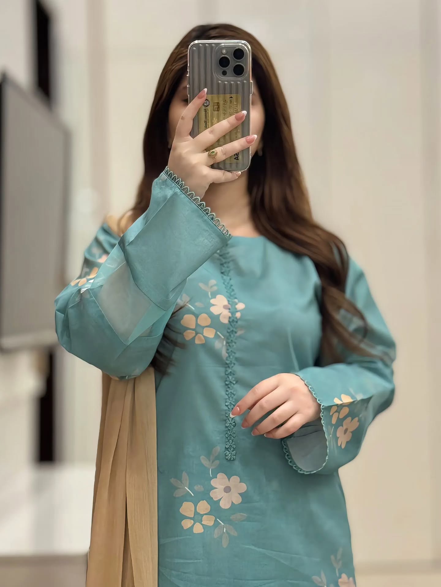 Women’s Cotton Corset-Style Kurta with Printed Farshi Salwar & Nazmin Dupatta | 3-Piece Ethnic Set