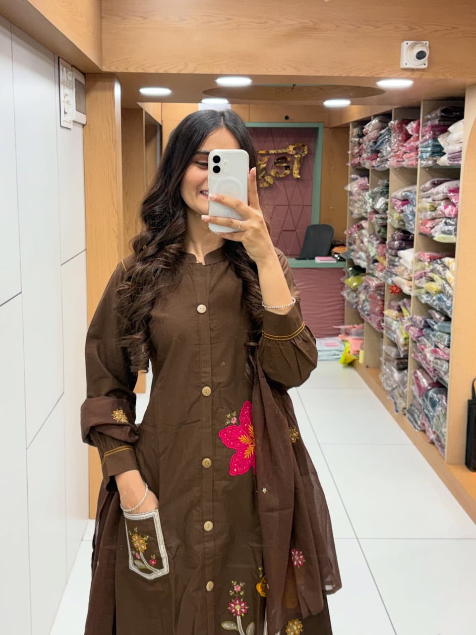 Women’s Premium Cotton Flex Embroidered Kurti Pant Dupatta Set | Elegant Summer Ethnic Wear